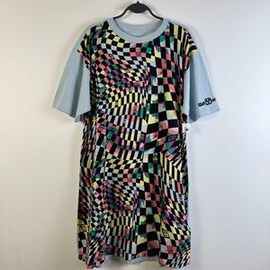 Disney Parks Geometric Print T-Shirt Dress NWT Short Sleeve Casual Resort Wear